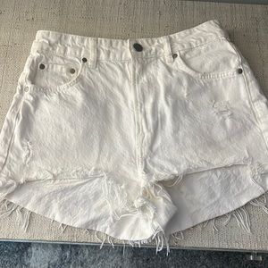 White Zara Denim Shorts